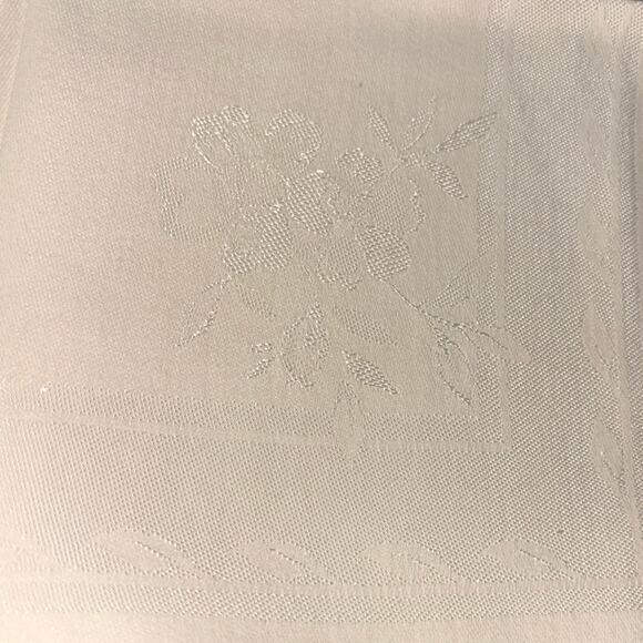 Vintage Set of 12 Pale Yellow Damask Luncheon Napkins Cottagecore Shabby - Picture 6 of 6